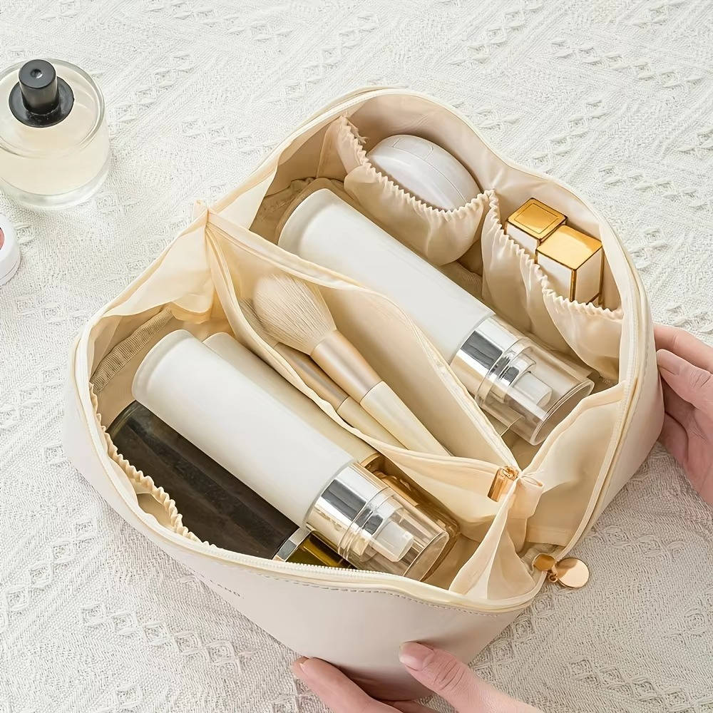 Waterproof Cosmetic Bag for Travel – Large Capacity with Mesh Pockets and Zipper Closure 8