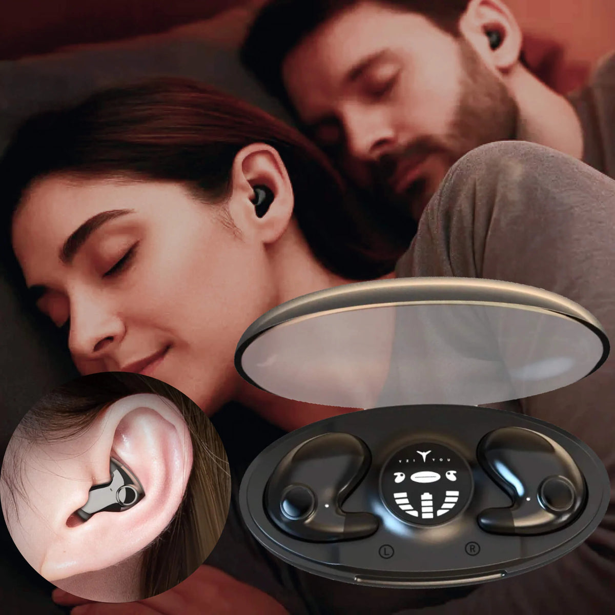 Wireless Noise Cancelling Earbuds for Sleeping – Lightweight, IPX5 Waterproof, Bluetooth 5.3 0