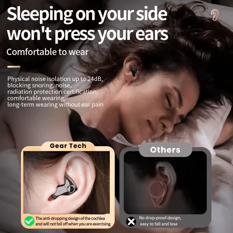 Wireless Noise Cancelling Earbuds for Sleeping – Lightweight, IPX5 Waterproof, Bluetooth 5.3 7