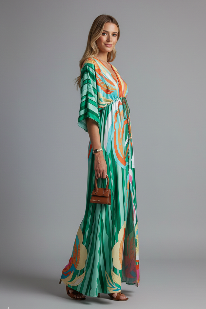 Women's Bohemian Maxi Dress – Lightweight Chiffon with Adjustable Waist for Summer Events 4