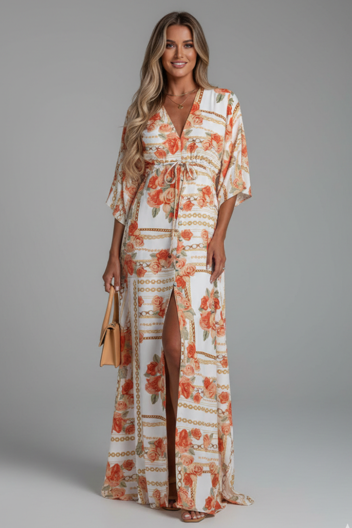 Women's Bohemian Maxi Dress – Lightweight Chiffon with Adjustable Waist for Summer Events 6