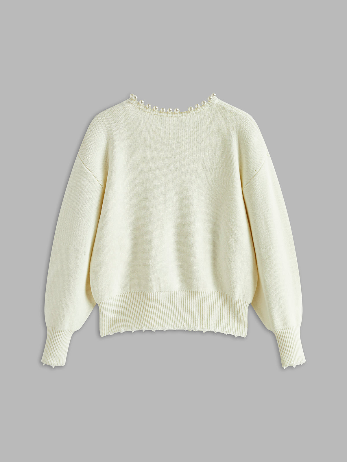 Women's Cardigan with Beaded Trim – Open Front Knit Layer for Casual or Dressy Wear 5
