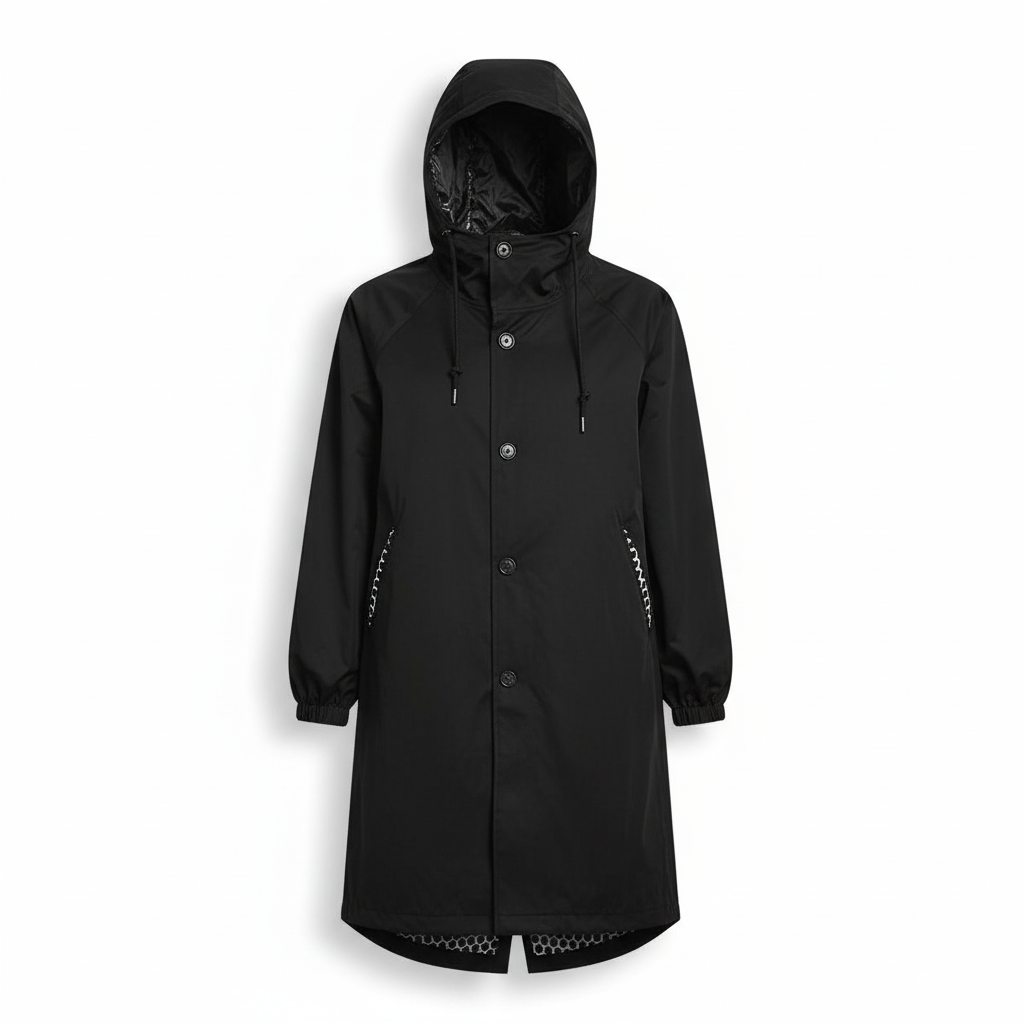 Women's Casual Jacket with Hood – Long, Button Front, Pockets for Outdoor Use 4