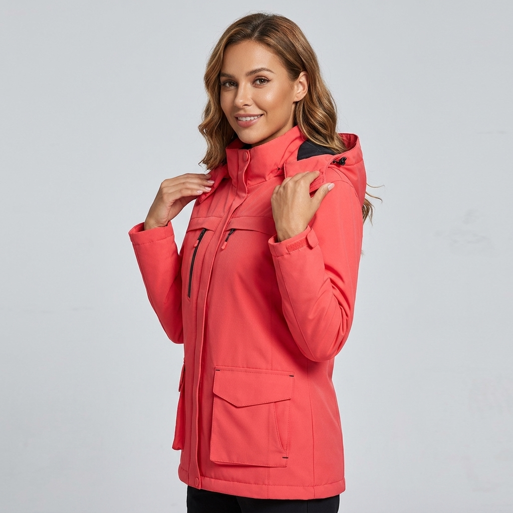 Women's Heated Jacket for Winter – USB Power, Adjustable Temperature, Detachable Hood 1
