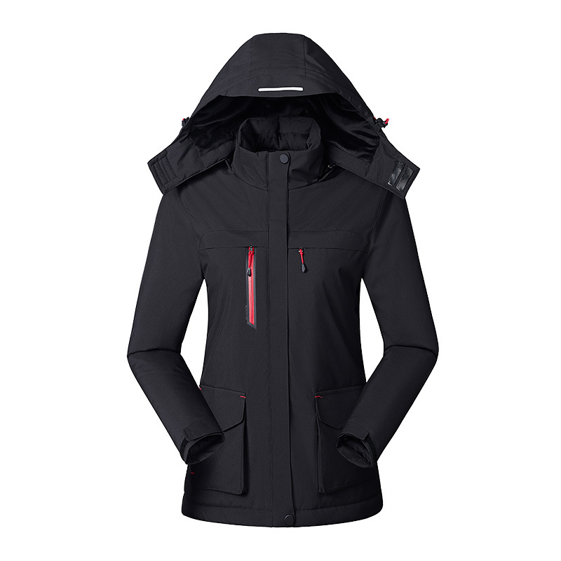 Women's Heated Jacket for Winter – USB Power, Adjustable Temperature, Detachable Hood 6