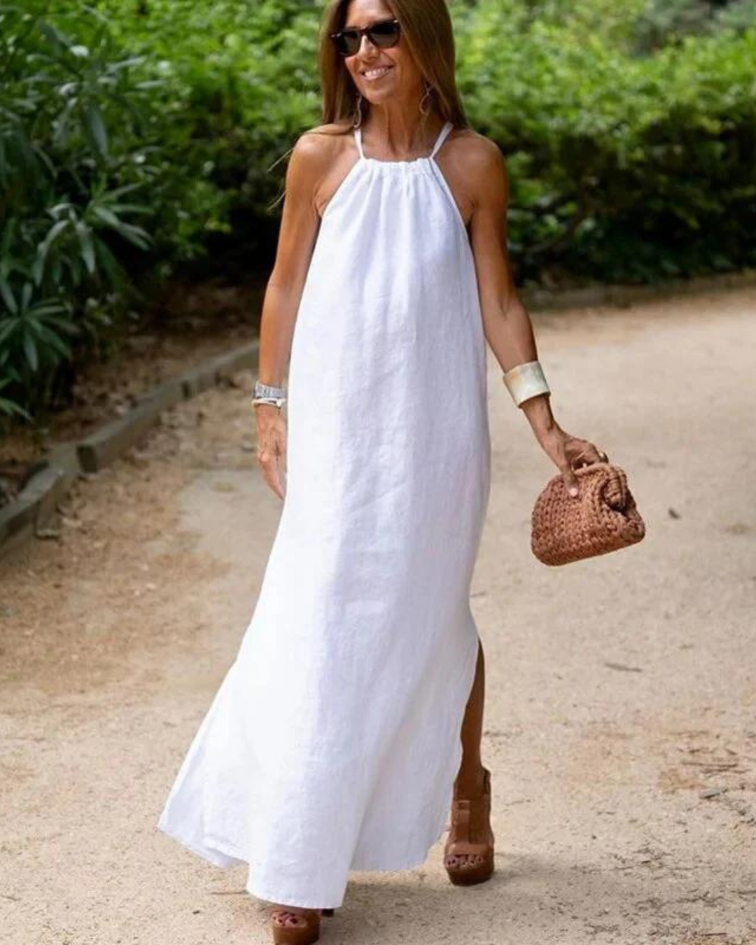 Women's Maxi Dress for Summer – Halter Neck Casual Beachwear with Flowing Silhouette 4