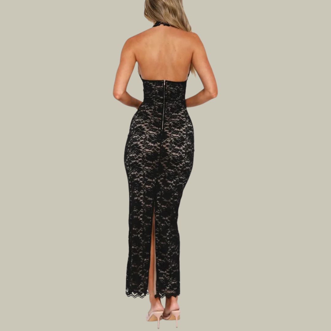 Women's Maxi Dress with Halter Neck – Bodycon Evening Cocktail Dress for Formal Events 6