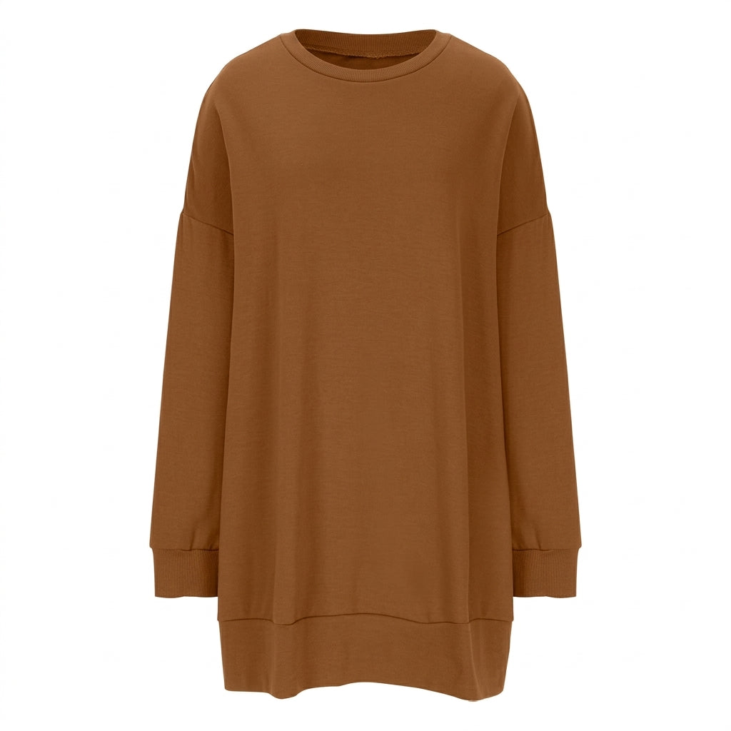 Women's Oversized Sweater – Long Sleeve Tunic for Casual Comfort and Warmth