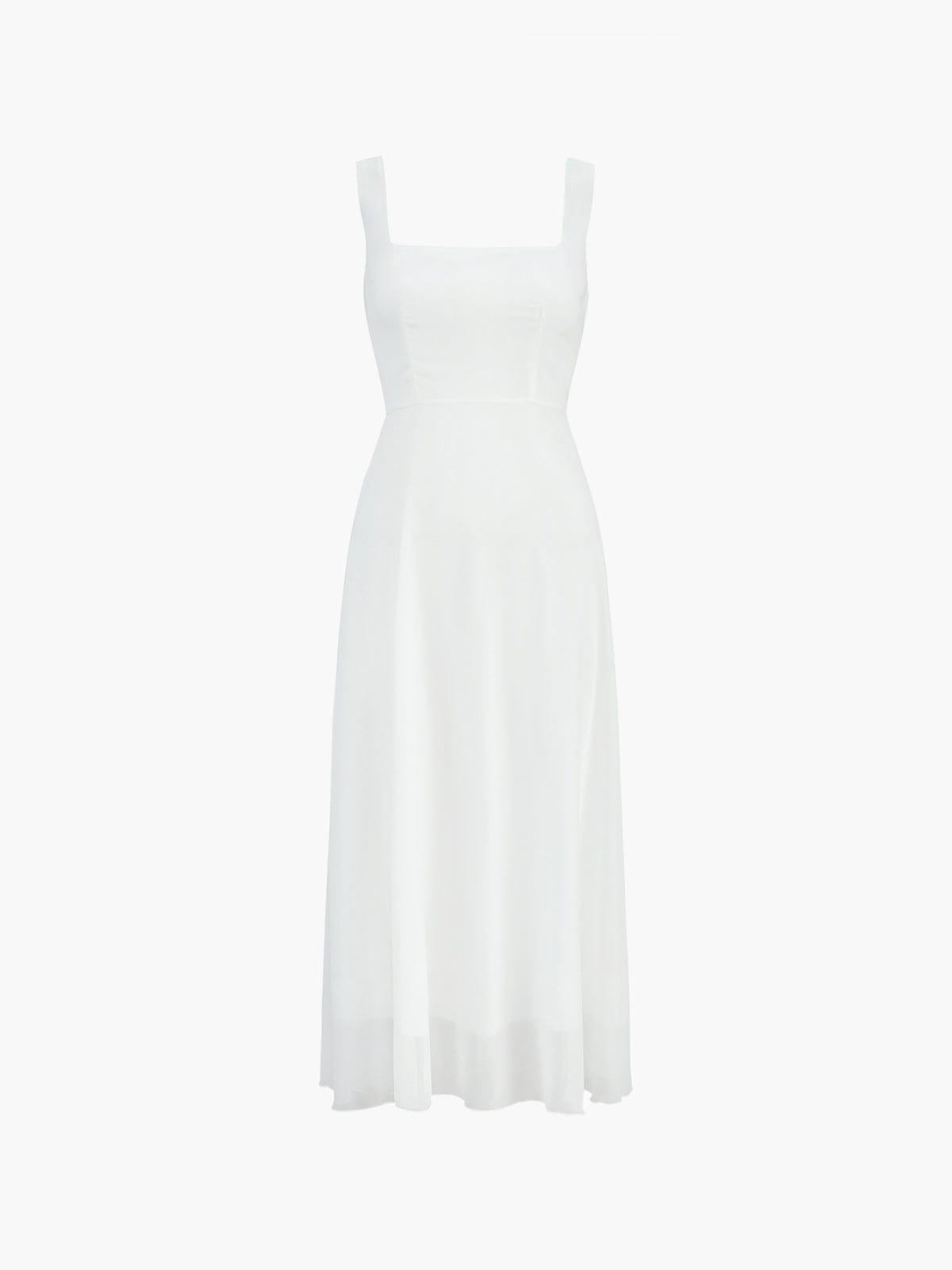 Women's Summer A-Line Midi Dress – Square Neck, Sleeveless, Ideal for Garden Parties 2
