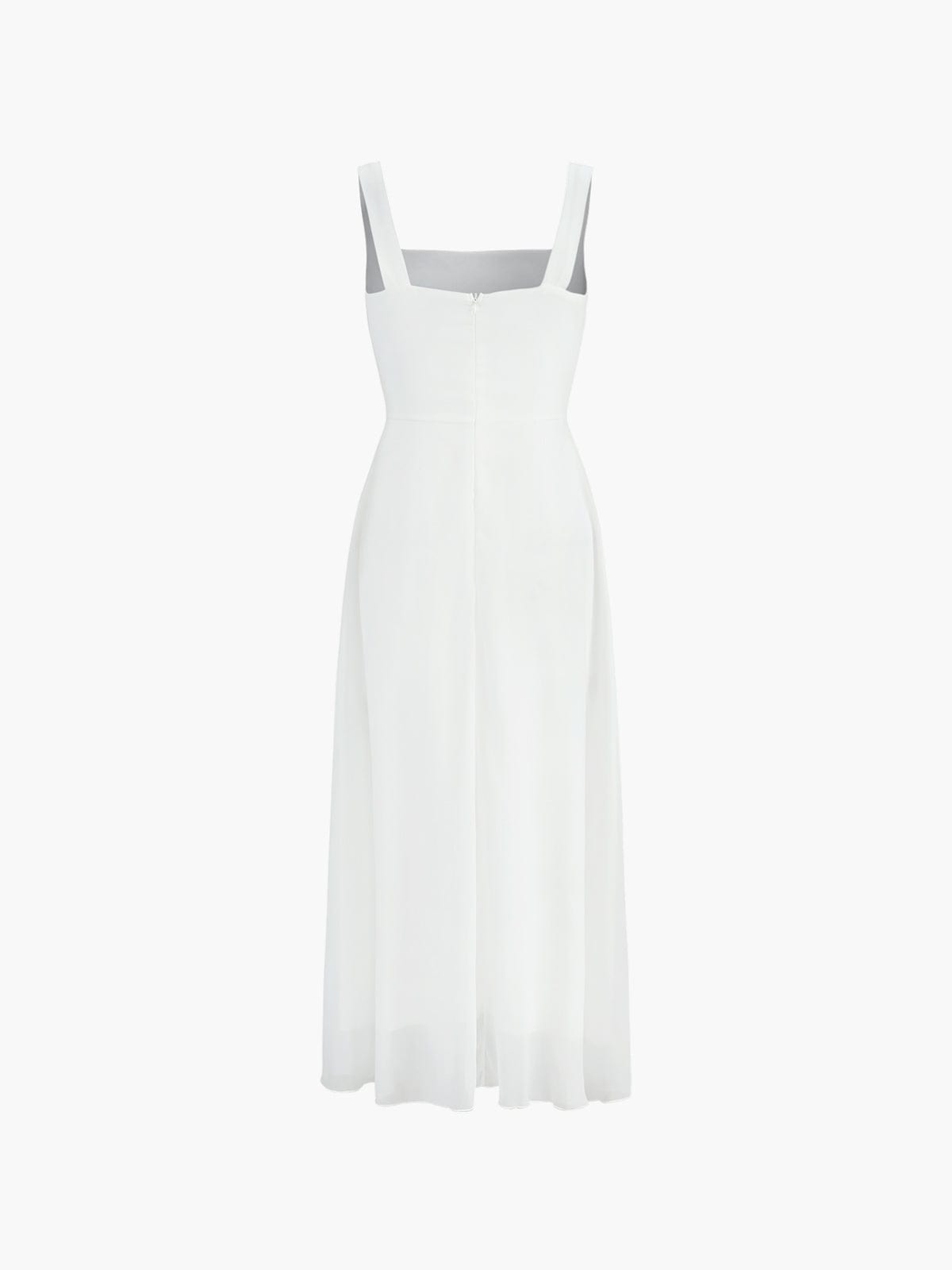 Women's Summer A-Line Midi Dress – Square Neck, Sleeveless, Ideal for Garden Parties 3