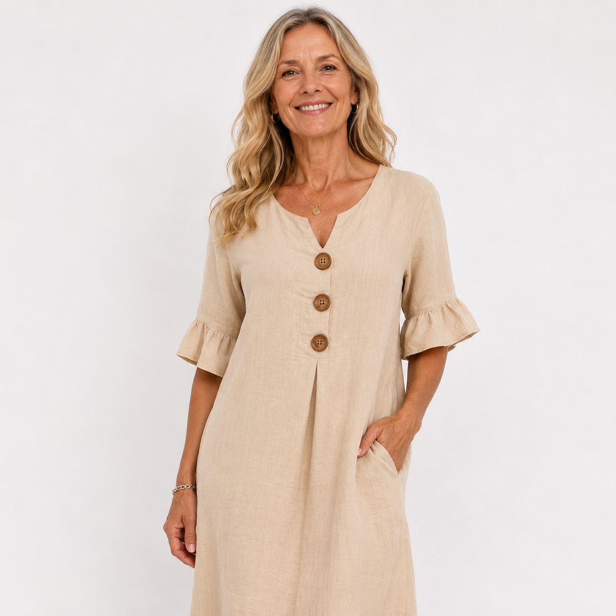 Women's Summer Cotton Mini Dress with Flutter Sleeves – Relaxed A-Line for Casual Wear 0