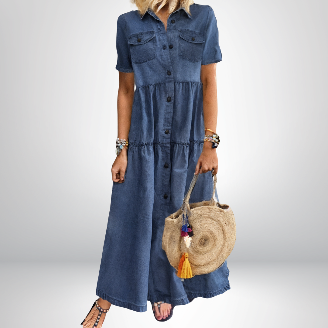 Women's Summer Dress – Soft Denim, Lightweight, Relaxed Fit for Casual Wear 0