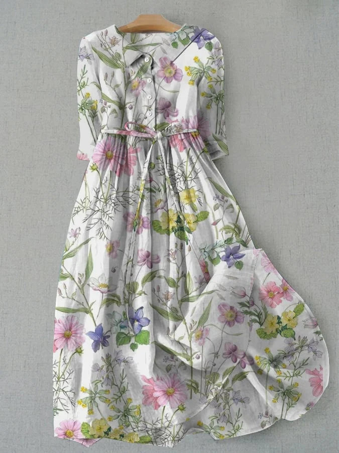 Women's Summer Floral Dress – Lightweight, Flowing Silhouette for Casual Daywear 0