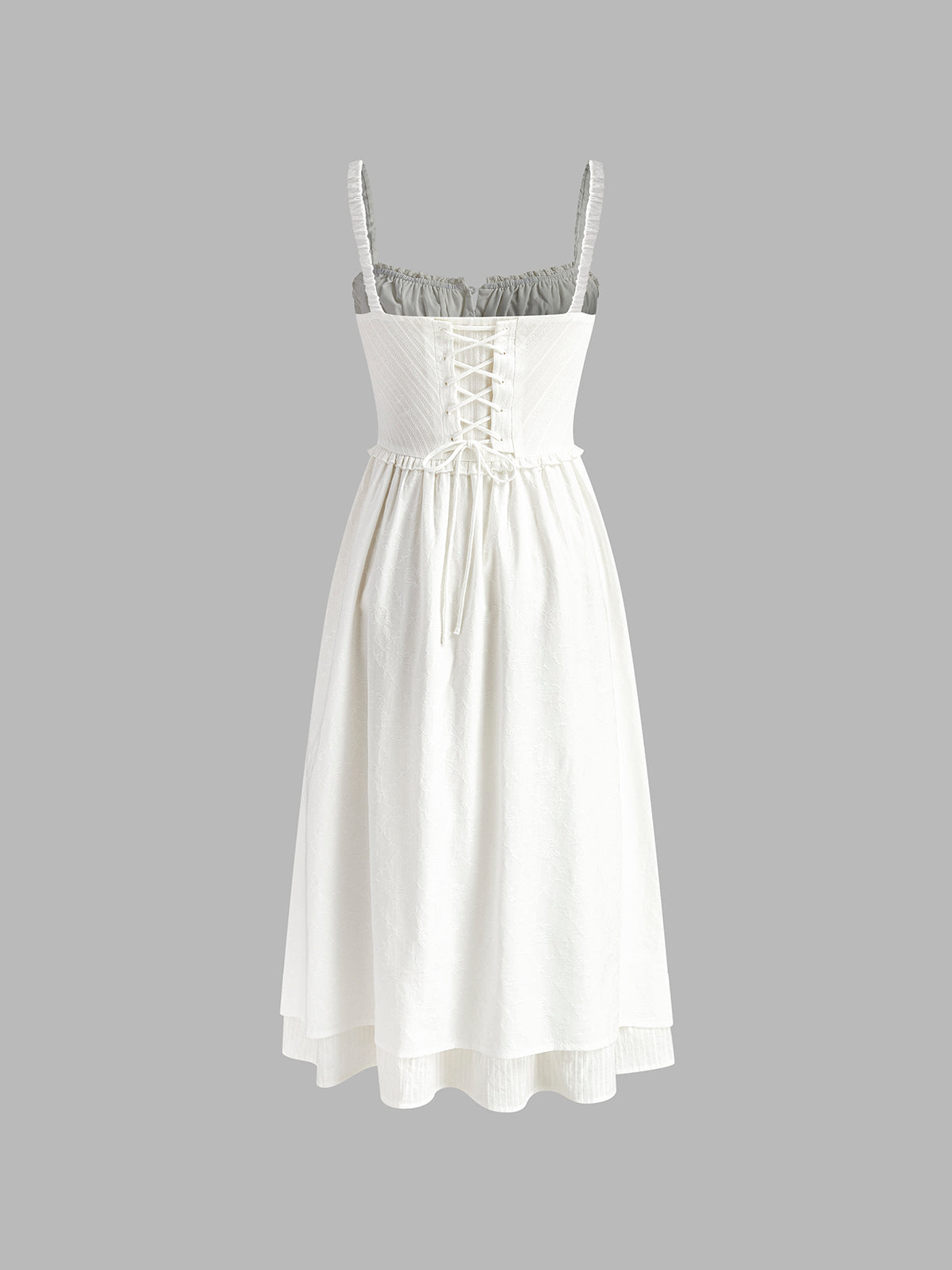 Women's Summer Midi Dress with Ruffle Hem – Adjustable Straps for Casual or Cocktail Occasions 6
