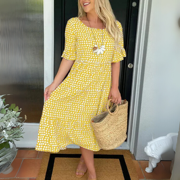 Women's Tiered Midi Dress – Relaxed Fit, Lightweight Summer Dress in Plus Sizes 2