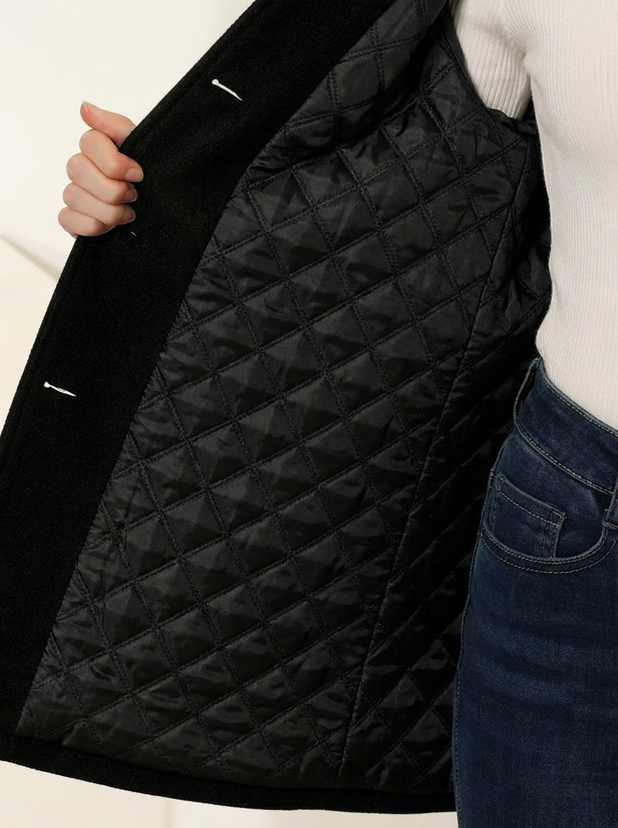 Women's Trench Coat for Winter – Long, Single-Breasted Design with Collar 2