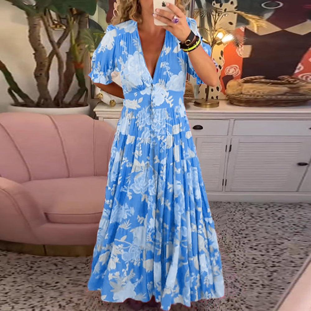 Womens Summer Floral Dress – Lightweight Plus Size Wedding Guest Dresses for Warm Days 1