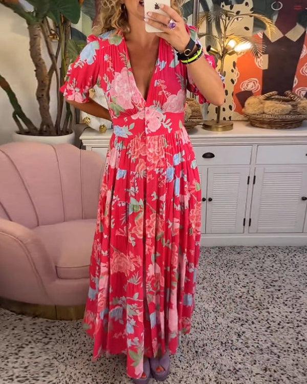 Womens Summer Floral Dress – Lightweight Plus Size Wedding Guest Dresses for Warm Days 7