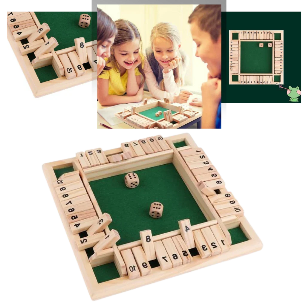 Wooden Dice Game for Kids – Educational Arithmetic Learning Set for Family Fun 0