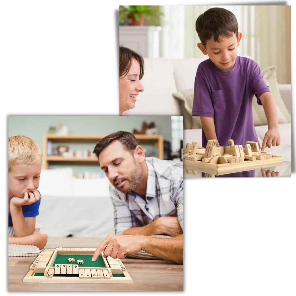 Wooden Dice Game for Kids – Educational Arithmetic Learning Set for Family Fun 3