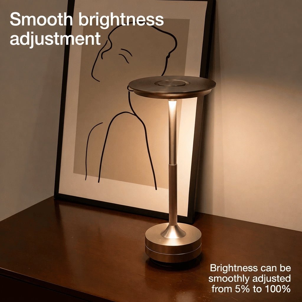 Battery Operated Table Lamp – Cordless Design with Adjustable Brightness for Bedroom and Office - We are MFEO