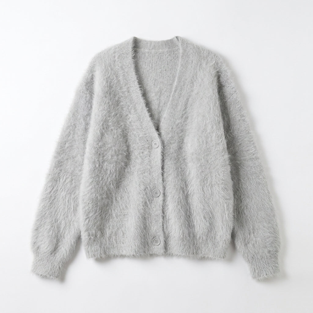 Black Oversized Deep V-Neck Cardigan for Women – Soft Knit, Relaxed Fit Layering Piece - We are MFEO
