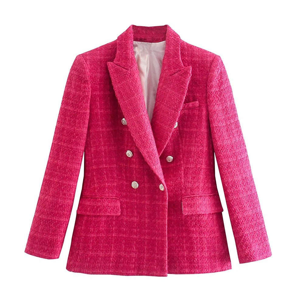 Blazer for Women – Tailored Boucle Weave with Peak Lapels - We are MFEO