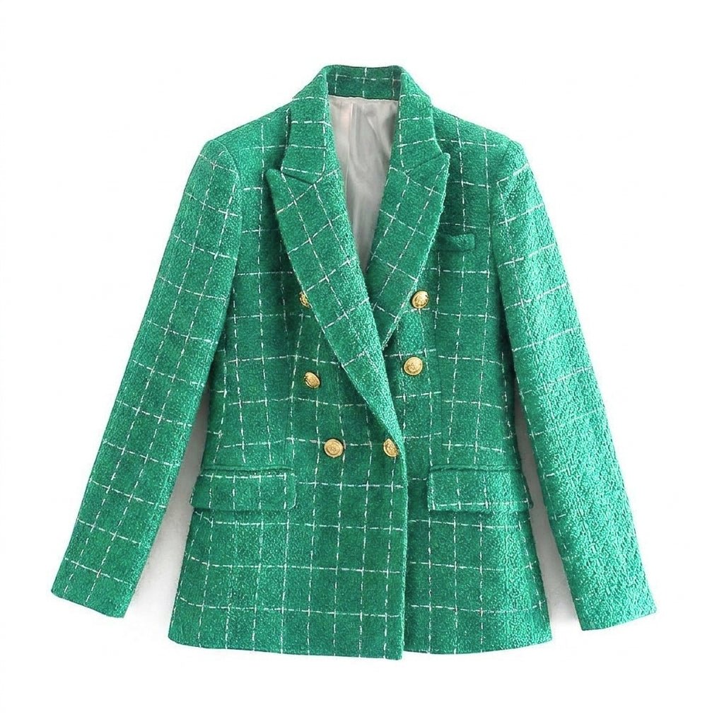 Blazer for Women – Tailored Boucle Weave with Peak Lapels - We are MFEO