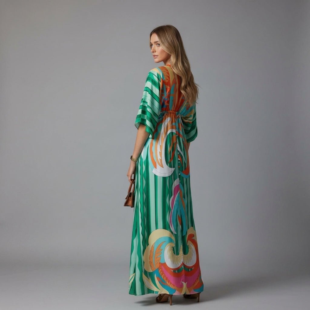 Bohemian Maxi Dress – Lightweight Chiffon with Adjustable Waist for Summer Events - We are MFEO