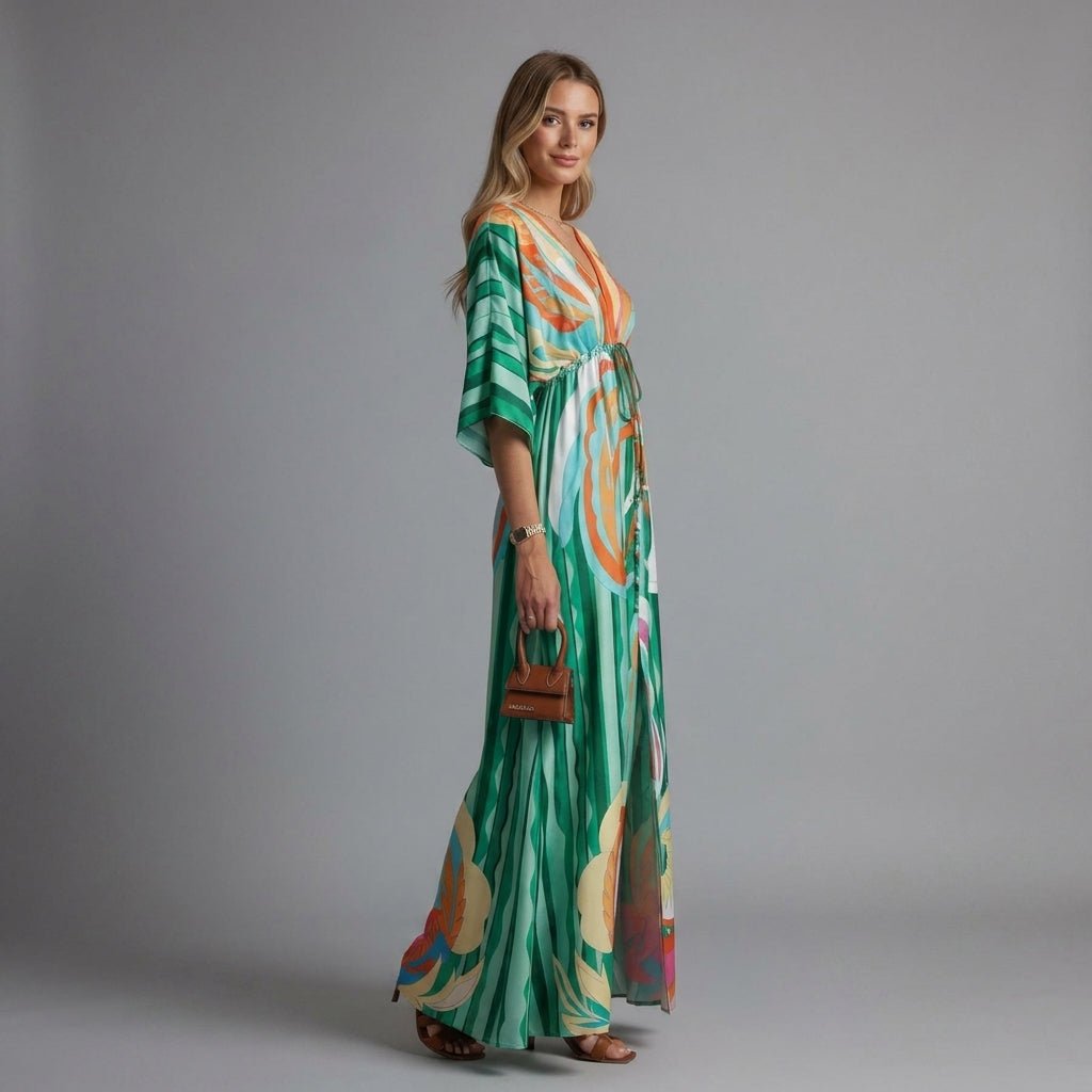 Bohemian Maxi Dress – Lightweight Chiffon with Adjustable Waist for Summer Events - We are MFEO