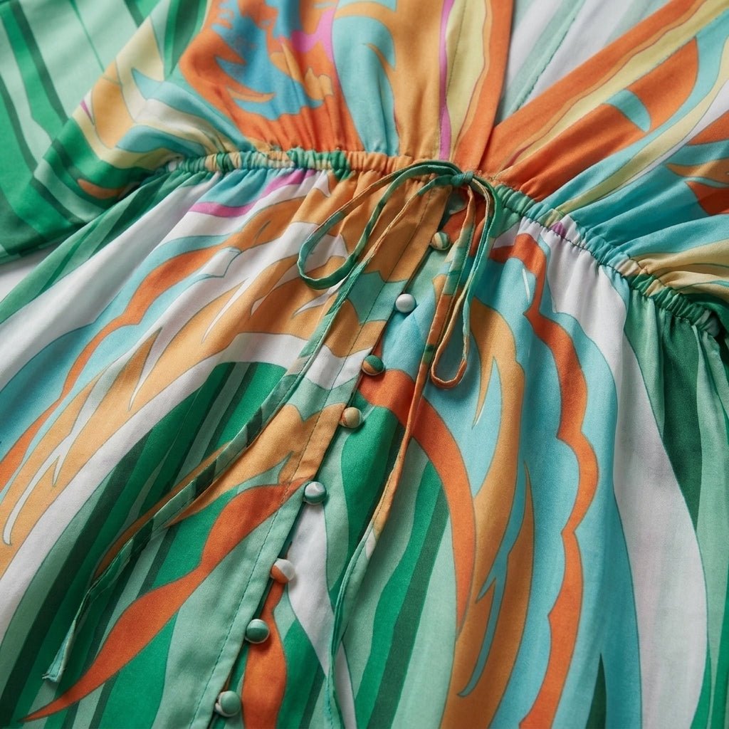 Bohemian Maxi Dress – Lightweight Chiffon with Adjustable Waist for Summer Events - We are MFEO