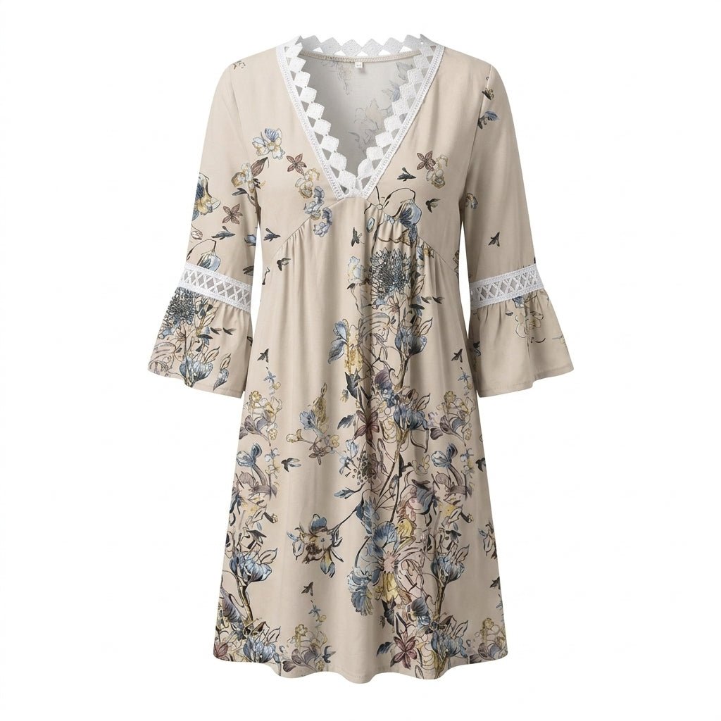 Boho Printed Mini Dress for Summer - Relaxed Fit - We are MFEO
