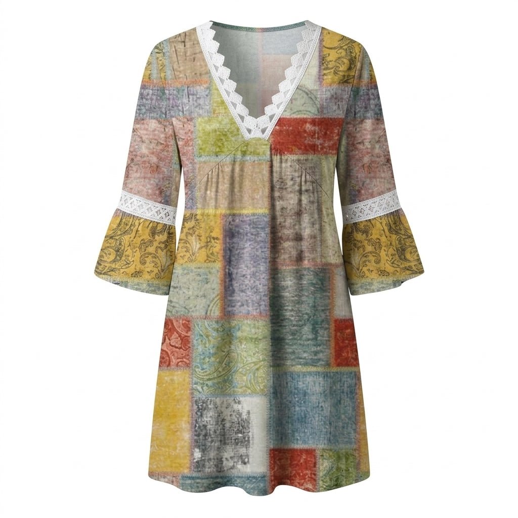 Boho Printed Mini Dress for Summer - Relaxed Fit - We are MFEO