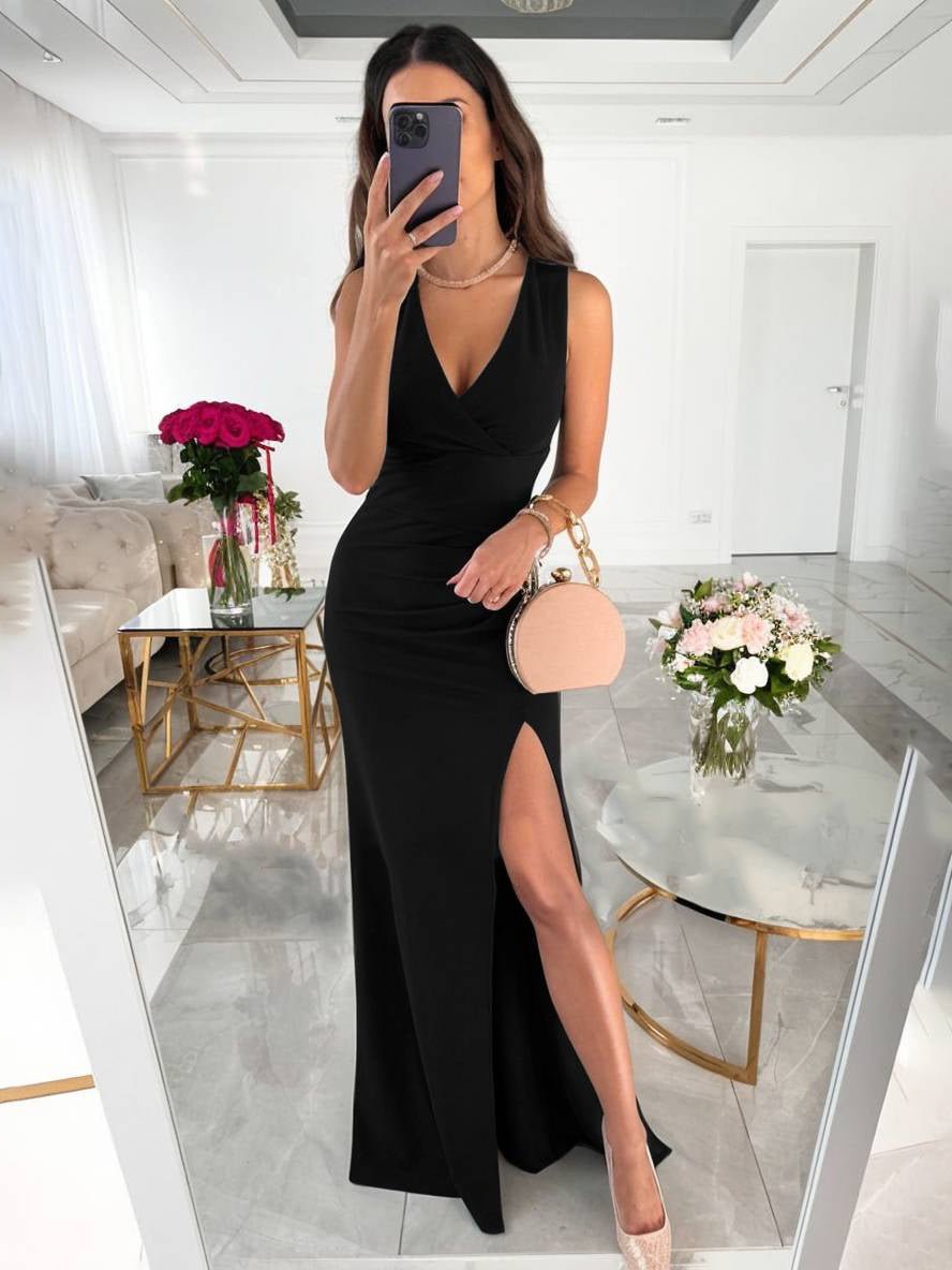 Bridesmaid Slim Evening Dress with Front Slit - We are MFEO
