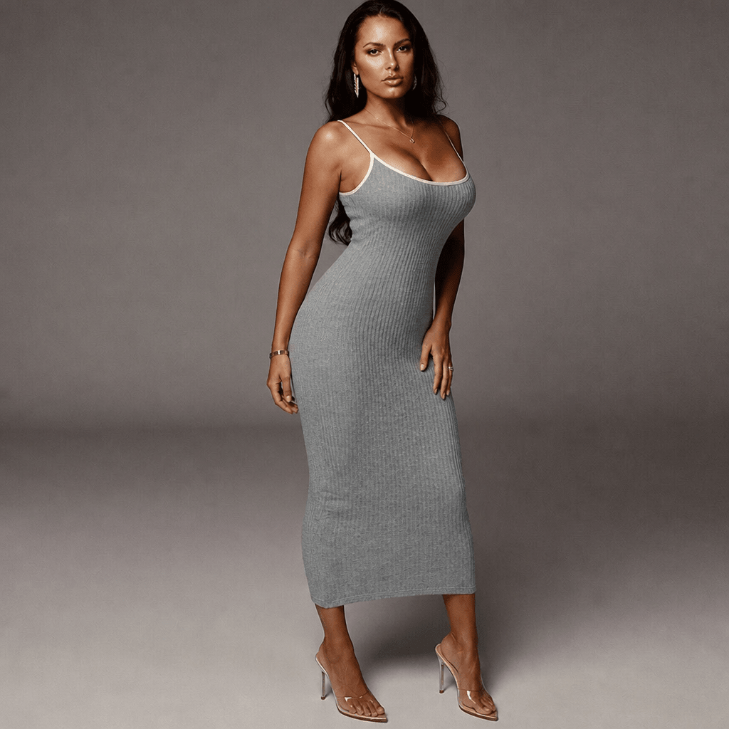 Cocktail Dress – Slim Fit Midi with Adjustable Straps - We are MFEO