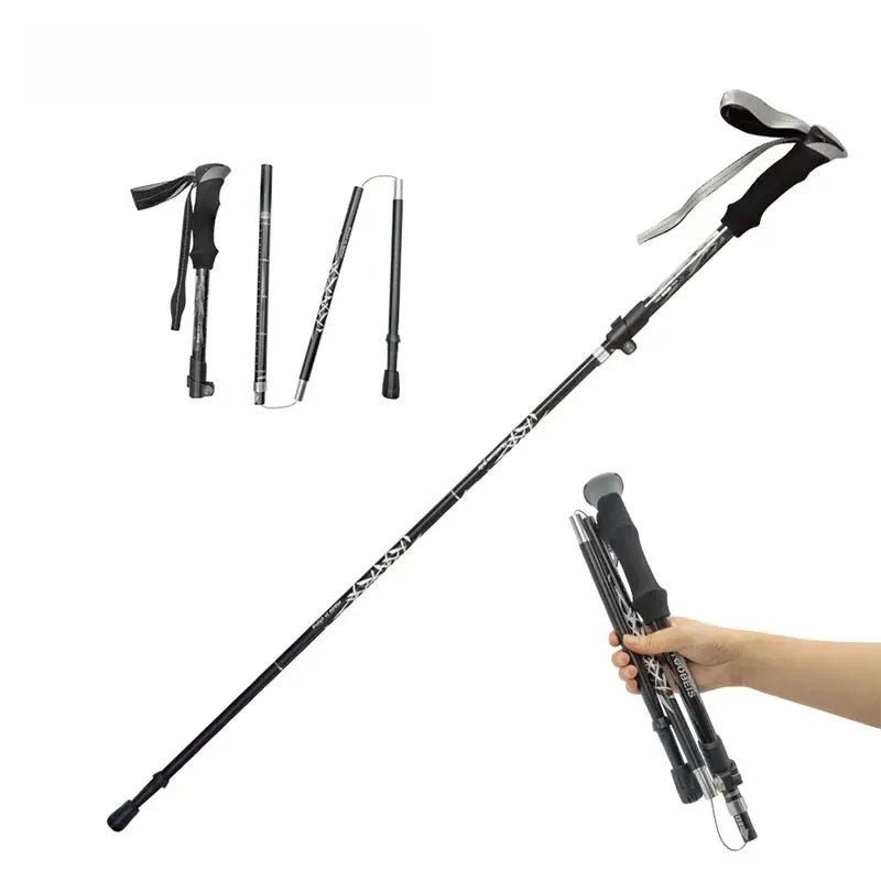 Collapsible Hiking Poles with Adjustable Length – Lightweight, Shock Absorption for Trekking - We are MFEO