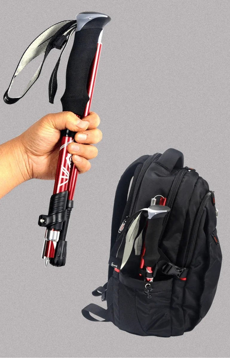 Collapsible Hiking Poles with Adjustable Length – Lightweight, Shock Absorption for Trekking - We are MFEO