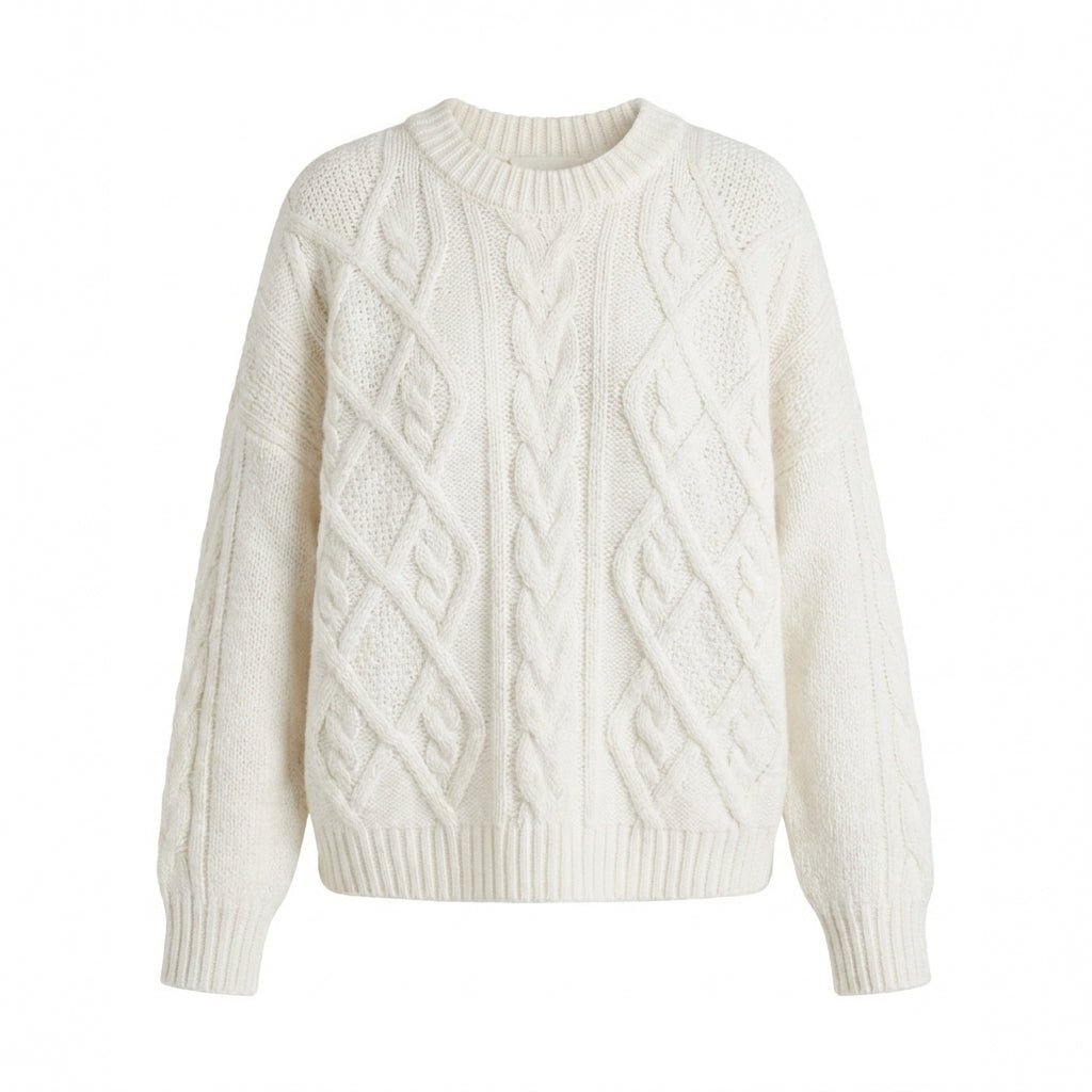 Crew Neck Long Sleeve Sweater – Slim Fit Wool Blend for Autumn and Winter - We are MFEO