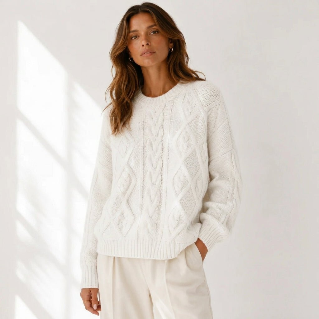Crew Neck Long Sleeve Sweater – Slim Fit Wool Blend for Autumn and Winter - We are MFEO