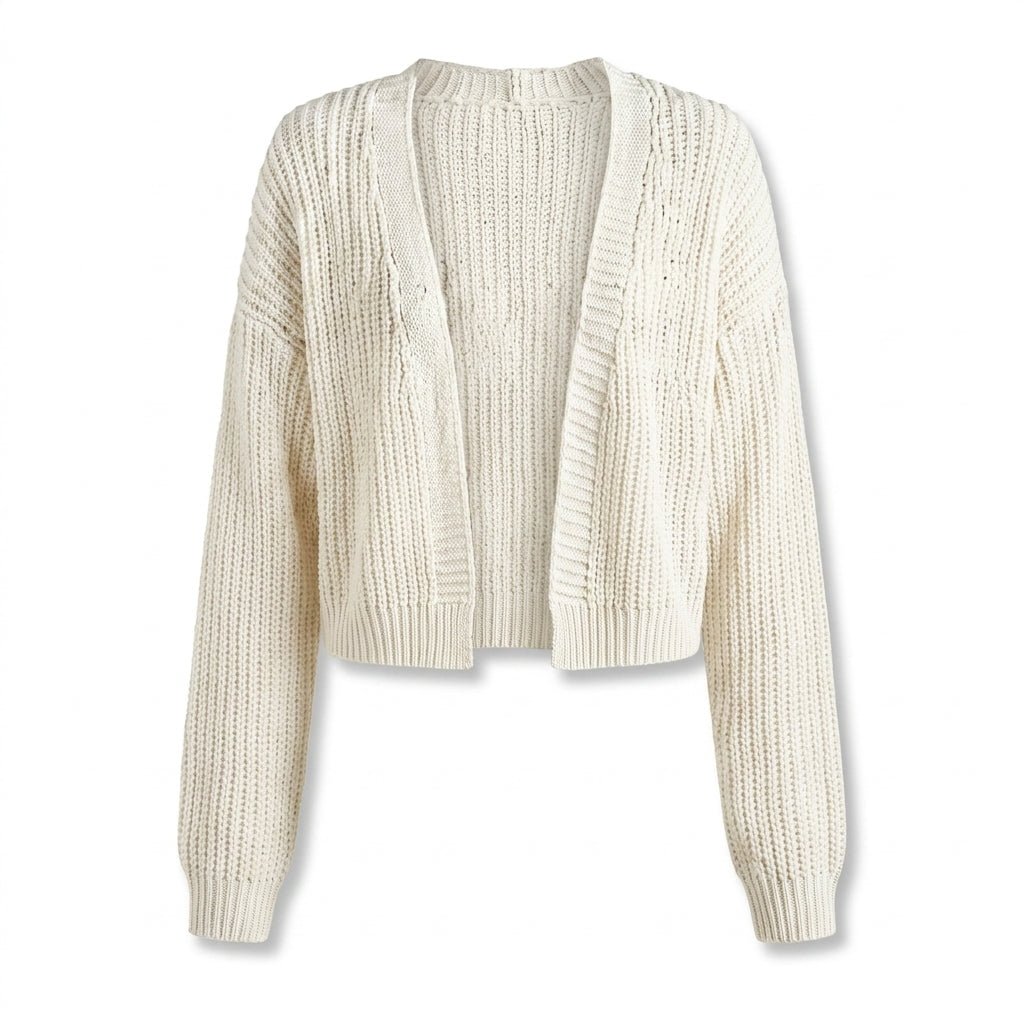 Cropped Cardigan for Women – Open Front Batwing Sleeve Knit for Autumn/Winter - We are MFEO