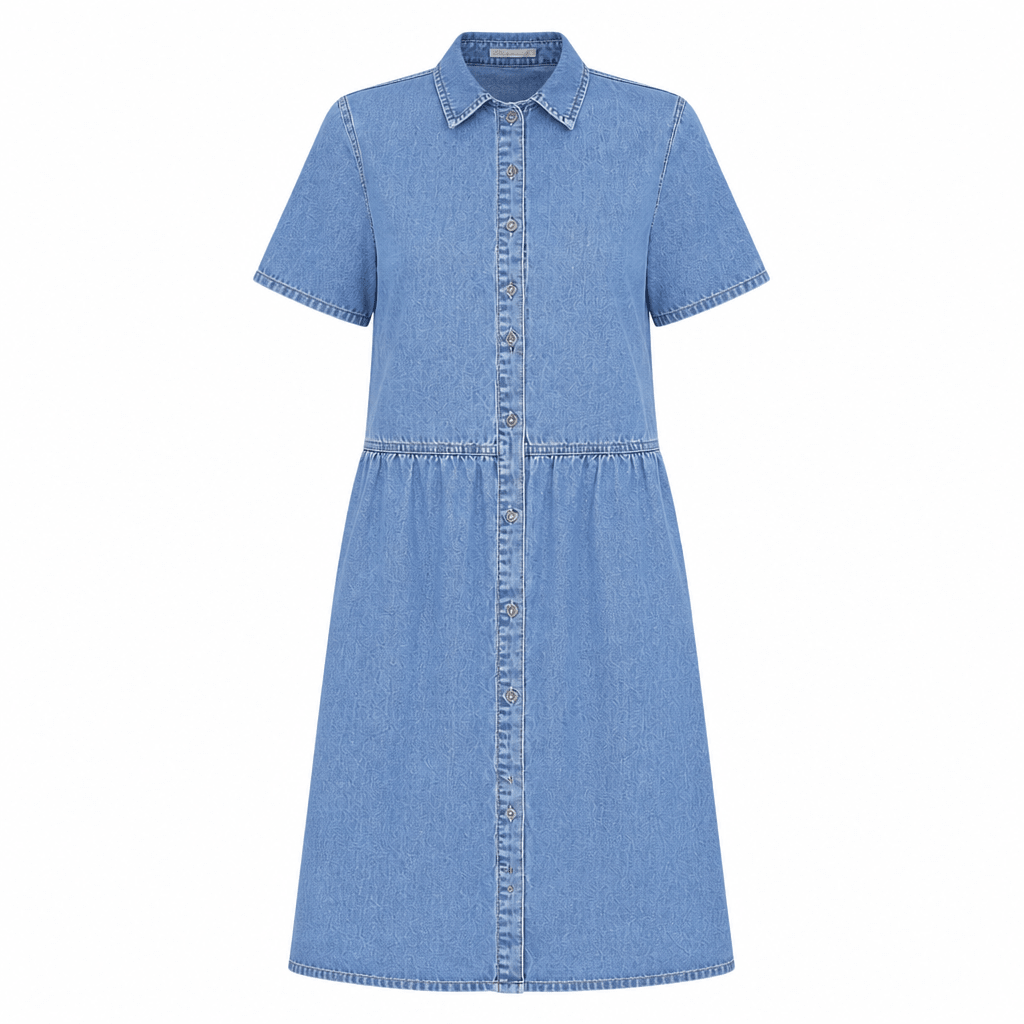 Denim Dress – Tailored Fit with Button Details - We are MFEO