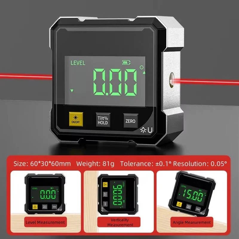 Digital Angle Finder with Laser – Accurate Measurement Tool for Woodworking and Metalworking - We are MFEO