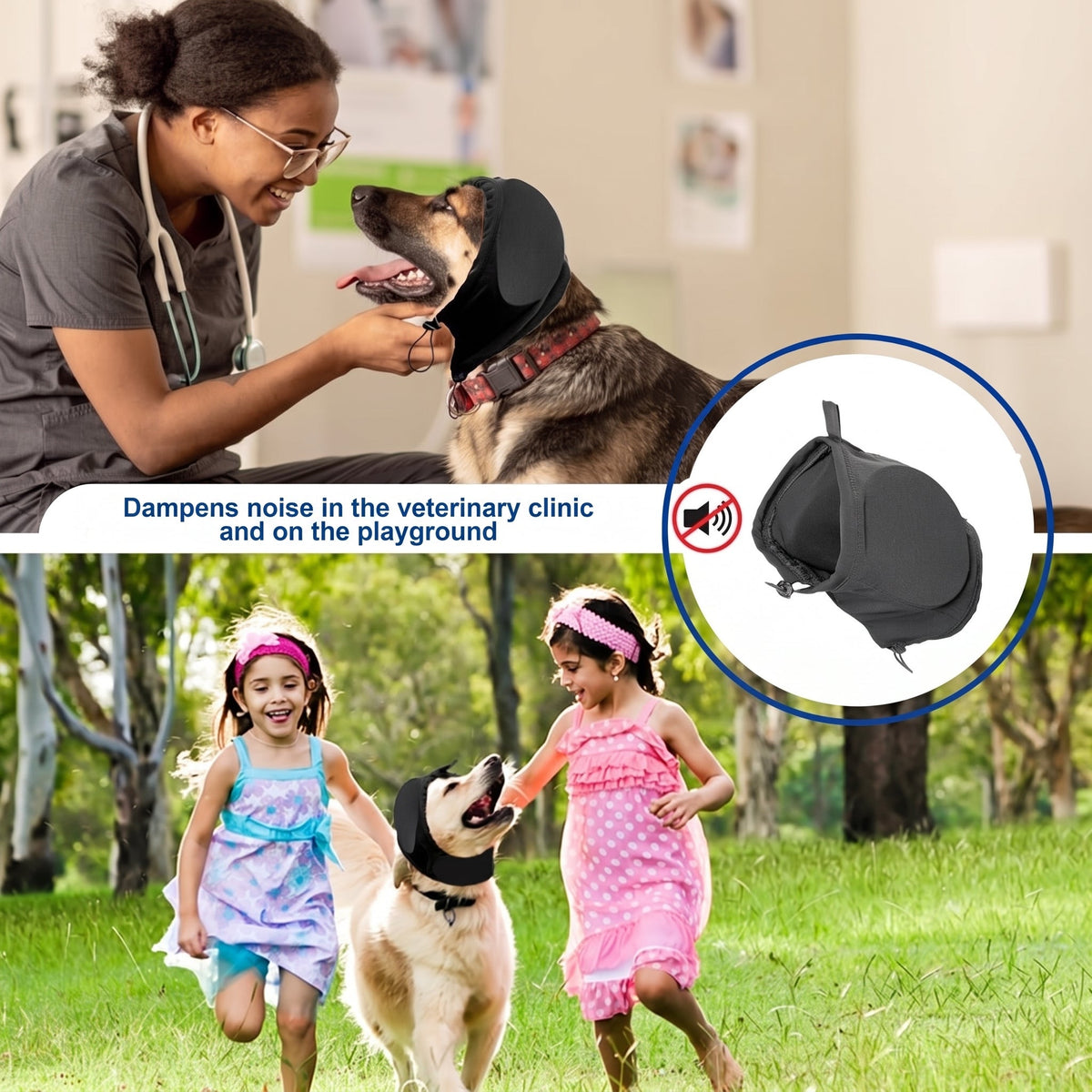 Dog Hearing Protectors for Noise Reduction – Adjustable Calming Ear Bands, Sizes S-XL - We are MFEO