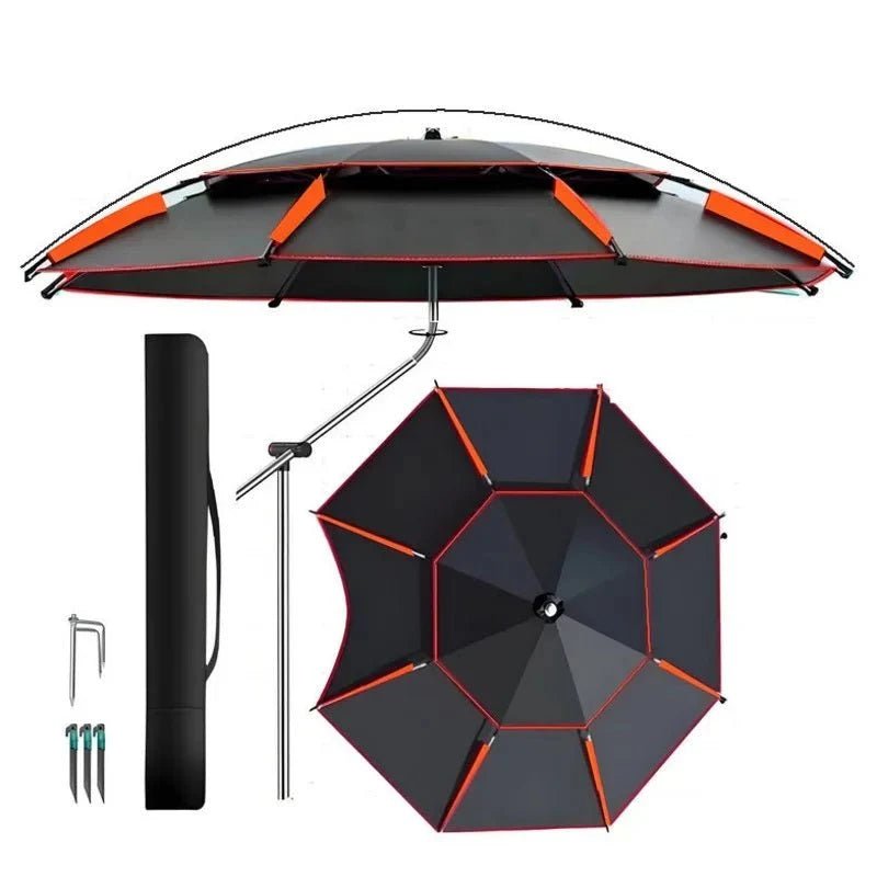 Fishing Umbrella with UPF 50+ Protection – Windproof, Waterproof, 360° Adjustable Canopy - We are MFEO