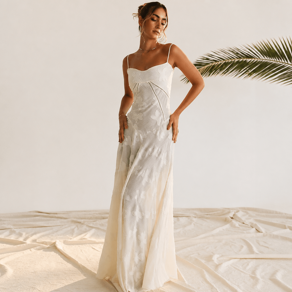 Floral Maxi Dress – Elegant for Weddings and Formal Events, Lightweight and Flowing - We are MFEO