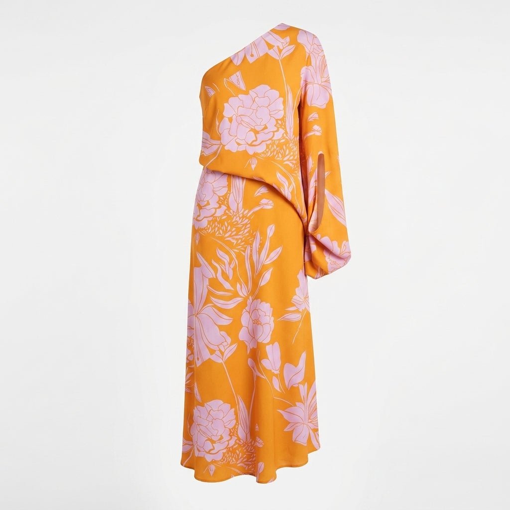 Floral Maxi Dress – One-Shoulder Style for Summer Events - We are MFEO