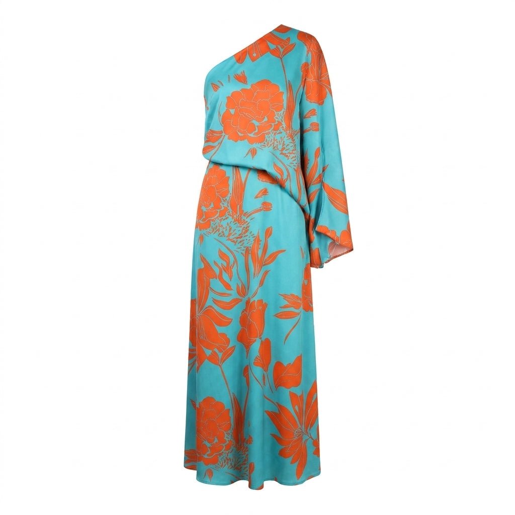 Floral Maxi Dress – One-Shoulder Style for Summer Events - We are MFEO