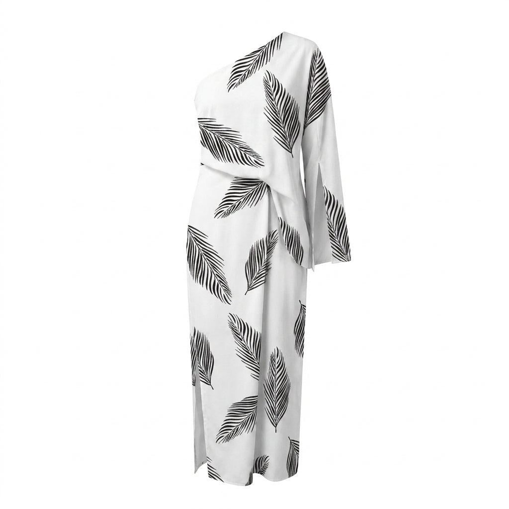 Floral Maxi Dress – One-Shoulder Style for Summer Events - We are MFEO
