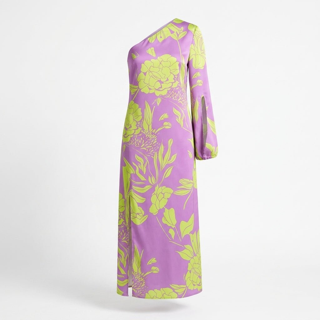 Floral Maxi Dress – One-Shoulder Style for Summer Events - We are MFEO