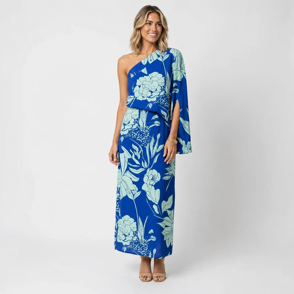 Floral Maxi Dress – One-Shoulder Style for Summer Events 1